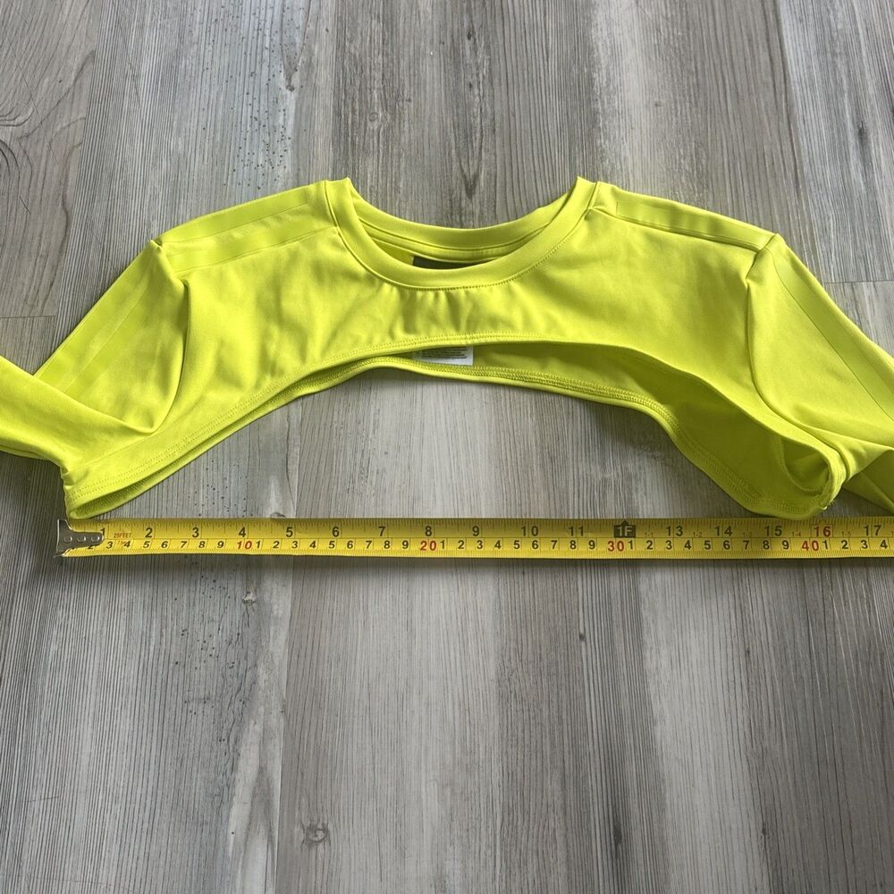 Adidas x Ivy Park neon yellow long-sleeve bolero Workout Cycling shrug Medium - Picture 10 of 10